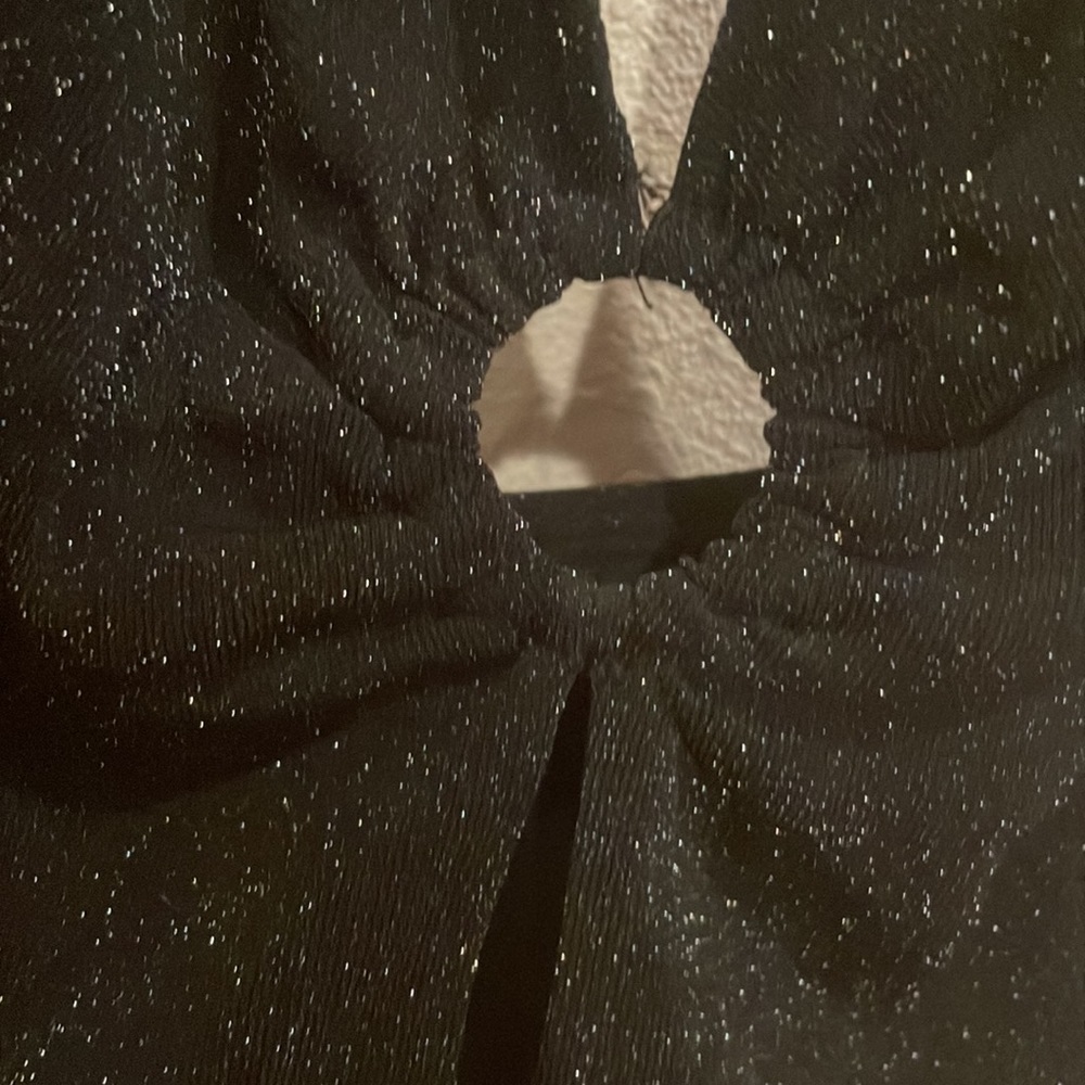 NWT WOMENS SPARKLE BLACK DRESS SIZE L LARGE WILD FABLE​​​​​​​​ - Picture 3 of 7